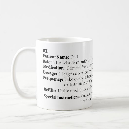 クリスマス生き残り処方箋 コーヒーマグカップ (左)