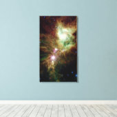 クリスマス生まれたばかりのツリーのクラスタの星 キャンバスプリント (インサイチュ (ウッドフロア))