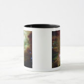 クリスマス生まれたばかりのツリーのクラスタの星 マグカップ (中央)