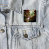 クリスマス生まれたばかりのツリーのクラスタの星 缶バッジ (インサイチュ)