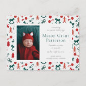 クリスマス生まれたばかりの発表葉書 ポストカード (正面)