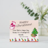 クリスマス生まれ付きの特別疑問に思子引用文 ポストカード (スタンド正面)