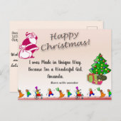 クリスマス生まれ付きの特別疑問に思子引用文 ポストカード (正面/裏面)