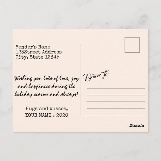 クリスマス生まれ付きの特別疑問に思子引用文 ポストカード (裏面)