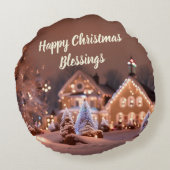 クリスマス生まれ装飾用クッション ラウンドクッション (裏面)