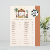 クリスマス生誕祭をテーマにしたレストランのテイクアウトメニュー メニュー (スタンド正面)