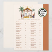 クリスマス生誕祭をテーマにしたレストランのテイクアウトメニュー メニュー (正面/裏面)