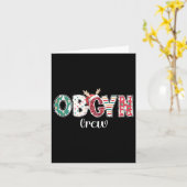 クリスマス産婦人課クルー産婦人科グループチーム カード (黄色い花)