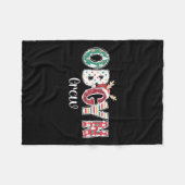 クリスマス産婦人課クルー産婦人科グループチーム フリースブランケット (正面(横))