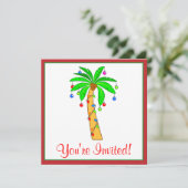 クリスマス用に飾られたパームツリー 招待状 (スタンド正面)