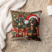 クリスマス用のダックスシャント枕 クッション (ブランケット)