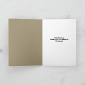 クリスマス用のトナカイの角を付けたかわいい猫 シーズンカード (内部)