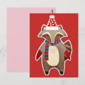 クリスマス用のラックス葉書 ポストカード (正面/裏面)