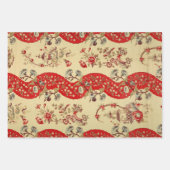 クリスマス用の中華料理 ラッピングペーパーシート (正面3)