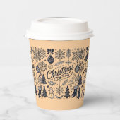 クリスマス用の使い捨てカップまたは紙カップ 紙コップ (左)
