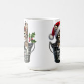 クリスマス用の可愛い子ネコ コーヒーマグカップ (中央)