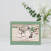 クリスマス用の子豚 シーズンポストカード (スタンド正面)