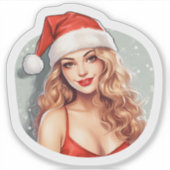 クリスマス用の明るいステッカー シール (正面)