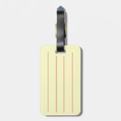 クリスマス用の服を着たかわいい黒と茶色の子犬 ラゲッジタグ (裏面縦)