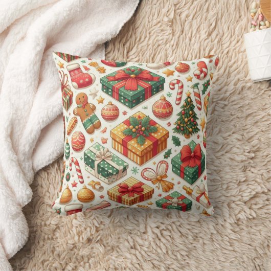 クリスマス用の枕 クッション (ブランケット)