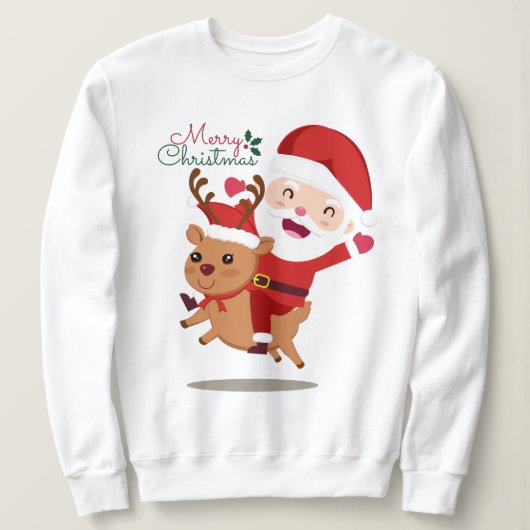 クリスマス用の汗シャツ スウェットシャツ (デザイン正面)
