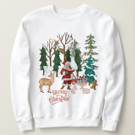 クリスマス用の汗シャツ スウェットシャツ (デザイン正面)