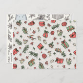 クリスマス用の特別はがき ポストカード (正面/裏面)