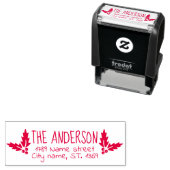 クリスマス用の自己インク差出人住所スタンプ セルフインキングスタンプ (インサイチュ)