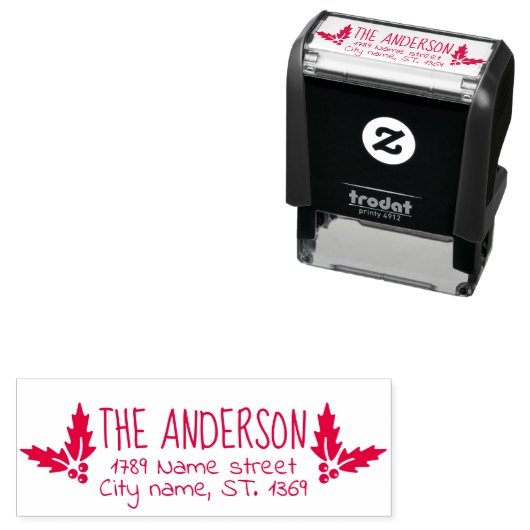 クリスマス用の自己インク差出人住所スタンプ セルフインキングスタンプ (インサイチュ)