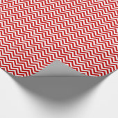 クリスマス用の赤いシェブロン模様のラッピング紙 ラッピングペーパー (角)