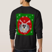 クリスマス用の醜いセーターパーティー スウェットシャツ (裏面)