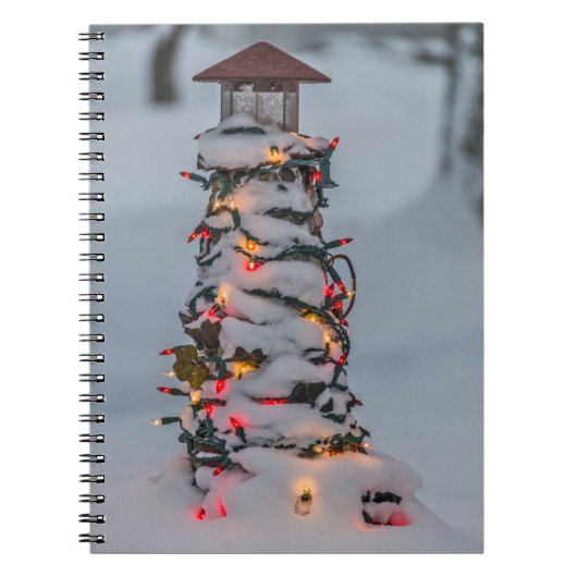 クリスマス用の飾小さな灯台 ノートブック (正面)