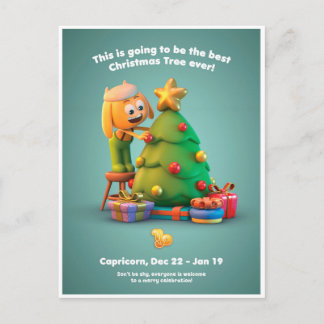 クリスマス用はがき山羊座 ポストカード