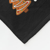 クリスマス用ジンジャーブレッドハウスの建設チーム フリースブランケット (角)