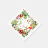 クリスマス用テニスパーティー スタンダードカクテルナプキン (角)