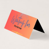 クリスマス用テーブルカード (裏面)