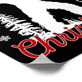 クリスマス用ビッグフットサスカッチアメリカンFl ポスター (角)