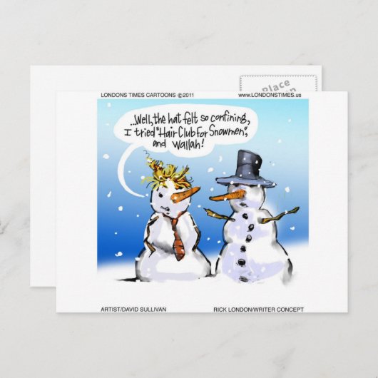 クリスマス用ヘアクラおもしろいブ シーズンポストカード (正面/裏面)