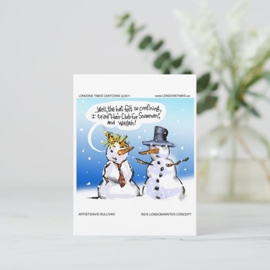 クリスマス用ヘアクラおもしろいブ シーズンポストカード (スタンド正面)