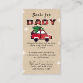 クリスマス用ベビーシャワー本ベビー エンクロージャーカード (正面)