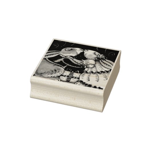 クリスマス用ミスタントバニーキスゴム印 ラバースタンプ (スタンプ)