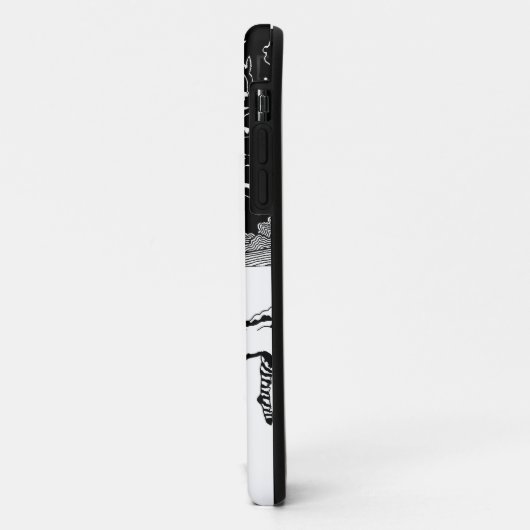 クリスマス用モノクロ雪だるま写真 Case-Mate iPhoneケース (裏面/左)