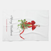 クリスマス用ヤドリギ キッチンタオル (横)