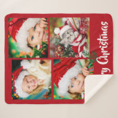 クリスマス用写真の記念ブランケット シェルパブランケット (正面(横))