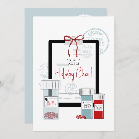 クリスマス用処方箋(応援) シーズンカード (正面/裏面)