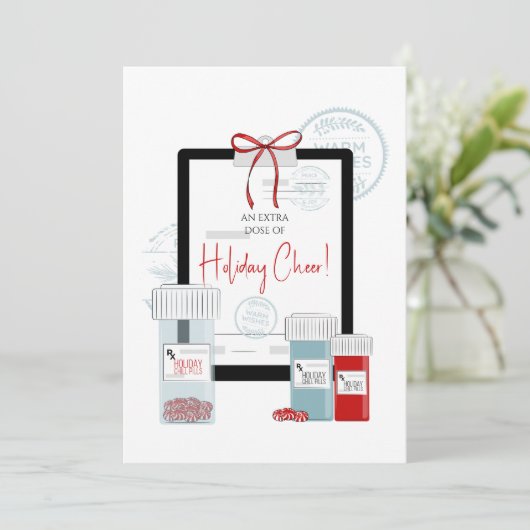 クリスマス用処方箋(応援) シーズンカード (スタンド正面)