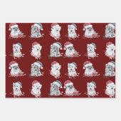 クリスマス用包装紙動物愛好家 ラッピングペーパーシート (正面3)