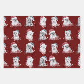 クリスマス用包装紙動物愛好家 ラッピングペーパーシート (正面2)