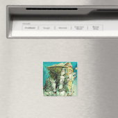 クリスマス用台車ヴィンテージ磁石 マグネット (インサイチュ (食洗機))