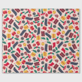 クリスマス用品のパターン ラッピングペーパー (フラット)